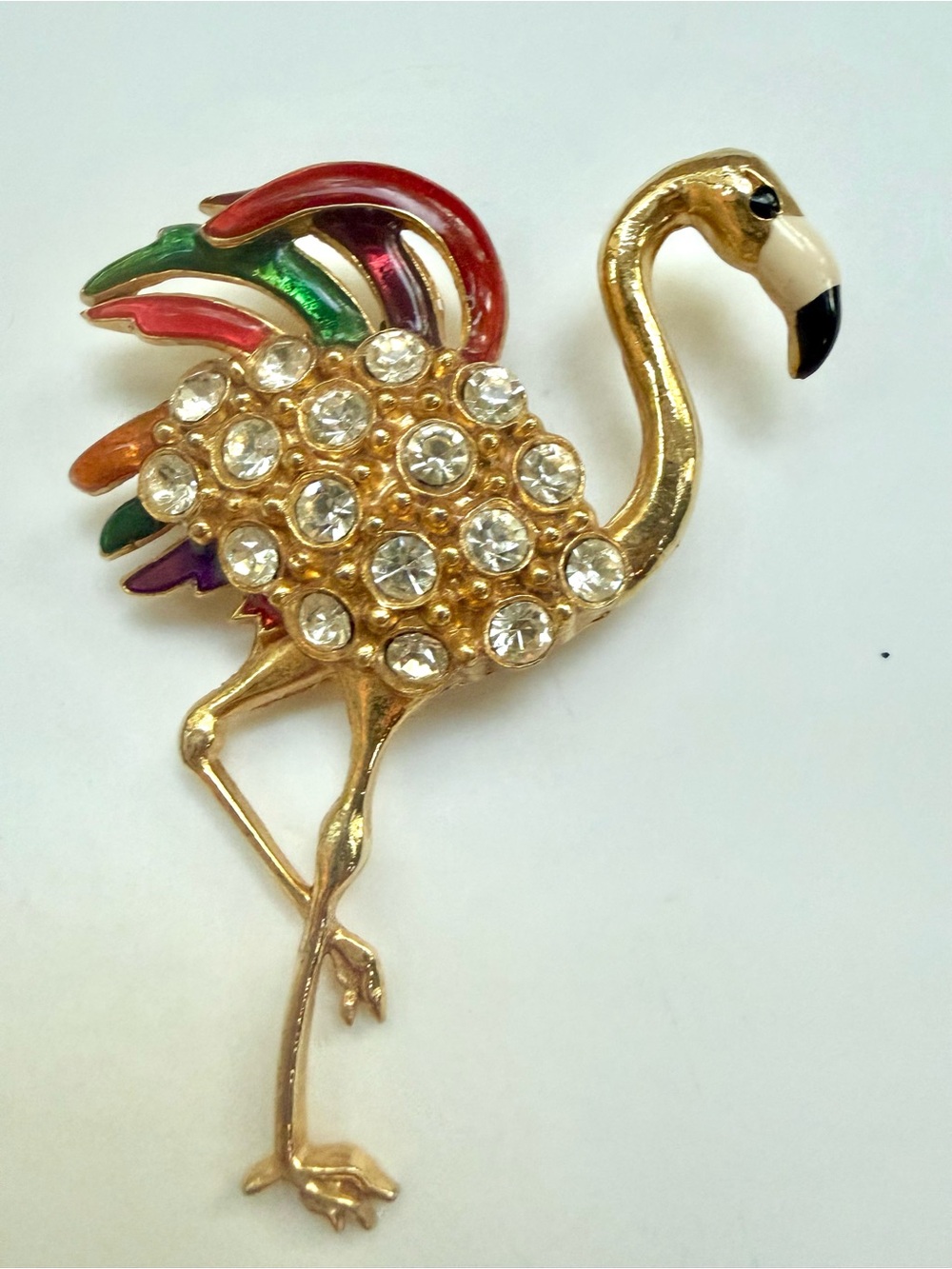 Beautiful vintage Flamingo Brooch
